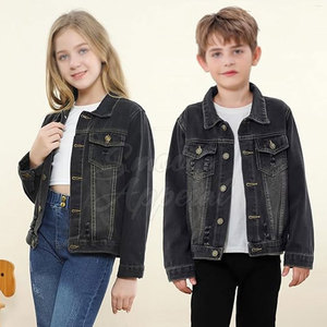 Veste en jean classique en coton pour enfants, pour garçons et filles, style décontracté, parfaite pour l'école et la vie quotidienne - Product Image 4