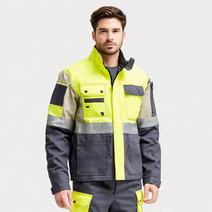 Safety <b>Work</b> <b>Jacket</b> High Visibility Reflective <b>Jacket</b> Men Hi Vis Workwear Safety <b>Jacket</b> <b>Construction</b> Tops Men's - Product Image 4