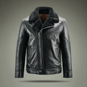 เสื้อแจ็คเก็ตหนังขนสัตว์คุณภาพสูงสำหรับผู้ชาย - Product Image 5
