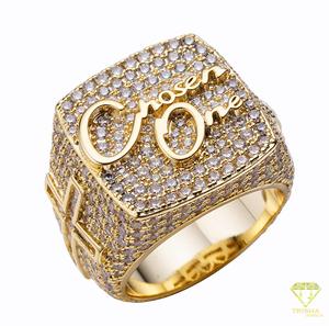 925 <b>Sterling</b> <b>Silver</b> Lab Grown Diamond Iced Out Baguette <b>Ring</b> For <b>Men</b> Luxury Hip Hop Fashion Jewelry Wholesale - Product Image 6
