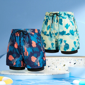 Shorts de bain pour hommes à imprimé floral, séchage rapide, respirants, avec cordon de serrage à la taille, décontractés, taille haute, 100% coton, haute qualité - Product Image 4