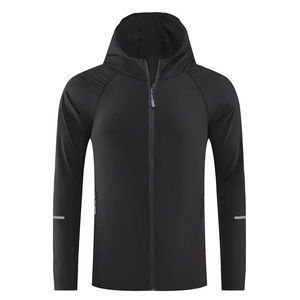 High Quality <b>Lightweight</b> Full Zip <b>Running</b> <b>Jacket</b> Track <b>Jacket</b> Custom Made Polyester Spandex Wind <b>Jacket</b> With Reflective Tape - Product Image 2