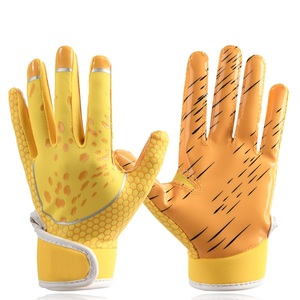 American Football Gloves Customized Logo and Size Balanced Support Flexible Design <b>Game</b> Ready American Football Gloves - Product Image 3