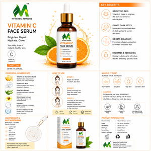 Brightening Vitamin <b>C</b> Face Serum with Hyaluronic Acid Niacinamide Aloe Vera Antioxidant Botanical Extract & Anti-Aging Skin Care - Product Image 3
