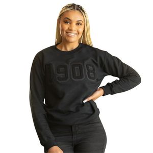 เสื้อสเวตเชิ้ตสีดำปี 1908 ผ้าเชนิลล์ คอกลม ยูนิเซ็กซ์ ผ้าฝ้ายพรีเมียม เนื้อนุ่ม สไตล์มินิมอล ใส่สบาย - Product Image 5