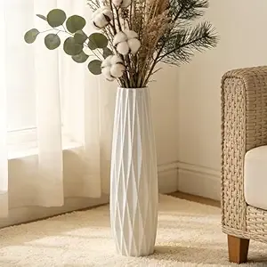 exclusive and Ceramic Vase Unique Style for Pampas Grass & Dried Flowers Birthday Decor Floor Vase for office and home <b>table</b> - Product Image 4