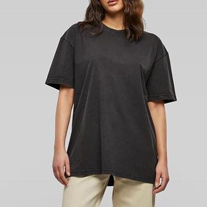 Camisetas de Mujer 100% Algodón, Económicas, con Logotipo Personalizado, de Alta Calidad, Color Sólido, Manga Corta, al por Mayor - Product Image 5