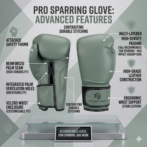 Guantes de Boxeo de Piel Sintética PU de 10oz y 16oz para Entrenamiento de Sparring, Muay Thai, Kick Boxing y Sanda, Moldeados a Máquina - Product Image 3