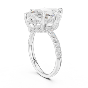 Grande bague de fiançailles et de mariage tendance, magnifique, audacieuse, avec diamant de laboratoire taille marquise de 4 carats, 18k/14k/10k/argent, IGI e vvs 2 - Product Image 6