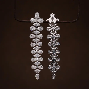Pendientes Largos de Lujo con Diamantes Cultivados en Laboratorio, Diseño en Cascada, 4.49CT de Peso Total, Joyería Fina para Mujer - Product Image 5