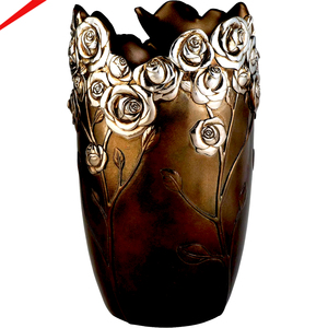 Jarrón de metal decorativo grande para decoración de interiores de hoteles y exhibición de arreglos florales artificiales. - Product Image 4