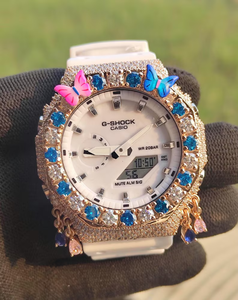 Reloj de Lujo para Hombre, G SHO, Cuarzo ETA, Mecánico, VVS, Moissanita, Estilo Ejecutivo, Hip Hop, Incrustado con Diamantes, Metal y Cuero, 3 Bar, 40 mm - Product Image 1