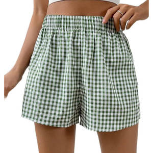 Shorts d'été pour femmes, taille mi-haute, élastiques, 100% coton molletonné, coupe-vent, respirants, décontractés, personnalisables OEM - Product Image 6