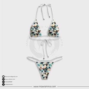 Mawra Custom 2 Piece Floral Triangle Bikini Sexy Women Summer Bathing Suit Premium OEM Sublimation Swimwear For Women - Product Image 3