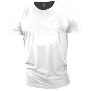 OEM/ODM Meilleures ventes FONILBEST SPORTS WEARS T-shirts pour hommes en polyester/coton 180 grammes légers anti-rétrécissement respirants décontractés - Product Image 3