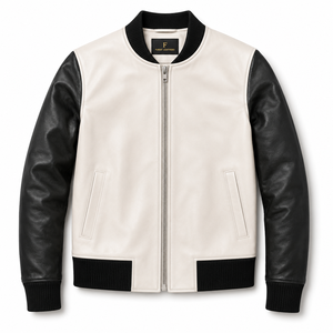 Chaqueta Bomber de Cuero Plateado Ecológica con Bordado 3D, Acolchada, Transpirable, para Mujer, Estilo Motero, con Cuello Alto y Desmontable - Product Image 1