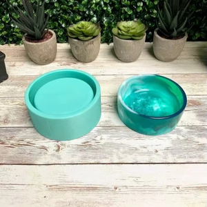 Handmade <b>epoxy</b> resin bowl artistic decorative fruit bowl modern design glossy finish kitchen <b>table</b> decor centerpiece - Product Image 1