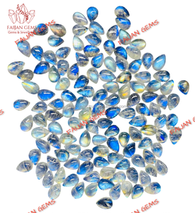 Cabochons en Pierre de Lune Arc-en-ciel Blanche Naturelle, Formes Variées, Taille Personnalisable, Certifiés par un tiers, Faible MOQ, 1 Pièce, Livraison Rapide - Product Image 3