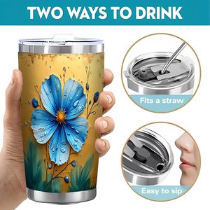 Double Wall Stainless Steel Tumbler 20oz Vacuum <b>Insulated</b> Leakproof Portable <b>Cup</b> Outdoor Travel Mug - Product Image 5