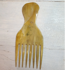 Peigne à cheveux en corne de buffle tendance, artisanat naturel, 2 peignes, fournisseur en gros à bas prix - Product Image 3