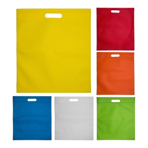 D-Cut Nonwoven Grocery Bags with Stylish Sealing Factory Custom Handle Design Printed Logo Recyclable Shopping Tote Bags - Product Image 5