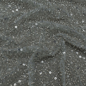 Tela de Encaje con Cuentas de Perlas de Primera Calidad, Tela de Malla Bordada con Lentejuelas, Material de Encaje para Vestido de Novia de Lujo - Product Image 4