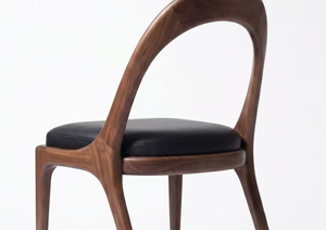 Silla de madera hecha a mano con respaldo curvo elegante y tapizado, asiento de comedor, mobiliario comercial premium para venta al por mayor - Product Image 2