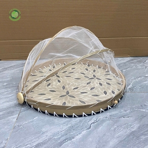 Luxurious mother-of-pearl inlaid food <b>cover</b> Kitchenware and <b>table</b> decoration Wholesale eco-friendly Made in Viet Nam - Product Image 4