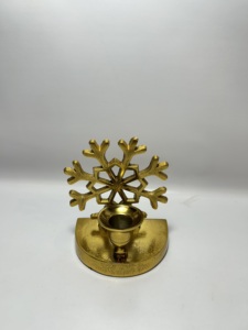 Candelabro Moderno de Aluminio Dorado con Diseño Recortado para Árbol de Navidad, Soporte Metálico para Velas Cónicas, Centro de Mesa Festivo al por Mayor - Product Image 6