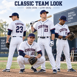 Uniforme de Béisbol Personalizado con Franjas, Jersey para Hombre, Sublimación, 100% Poliéster, UPF50+, OEM, ODM, Logotipo del Equipo, Ropa de Béisbol - Product Image 2