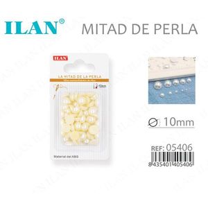 Mezza perla Ilan da 10 mm in materiale ABS per decorazioni di abbigliamento - Product Image 3