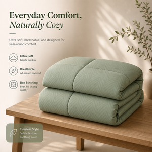 Emerald Green Microfiber <b>Comforter</b> 200 GSM Double Bed | Premium Soft Breathable Lightweight Bedding for Residential Hospitality - Product Image 3