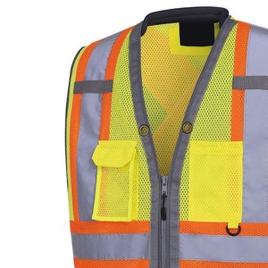Chaleco de Trabajo Unisex para Construcción con Bolsillos y Diseño de Malla - Product Image 5