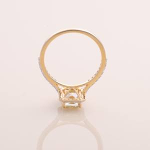 IGI Certified Radiant Cut Yellow Diamond Halo Engagement Ring in <b>Solid</b> 925 Sterling <b>Silver</b> - Product Image 5