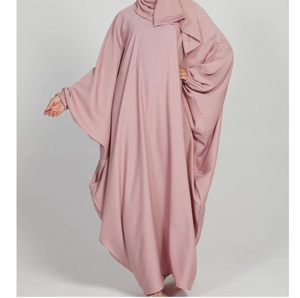 2026 Casual Plus Size Maxi Modest Straight Ladies Eid Clothes Arabic Dubai Kaftan Afghan Abaya Women Muslim Prayer Dress Abayas - Product Image 6