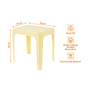 Modern <b>Square</b> Coffee <b>Table</b> Durable Lightweight Virgin PP Plastic Eco-Friendly Stackable Indoor/Outdoor Use for <b>Kitchen</b> Bedroom - Product Image 4