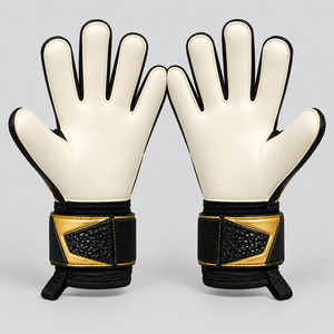 Top Selling Football Goalkeeper Gloves PU Leather Non-Slip <b>Finger</b> Protection Adjustable Wrist <b>Strap</b> Unisex Sports Gloves - Product Image 2