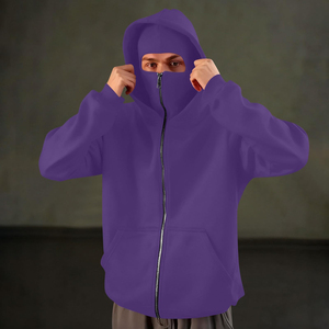 Sudadera con Capucha Personalizada para Hombre, 100% Algodón, para Impresión, con Cierre, Gruesa, para Invierno, con Estampado Personalizado de Alta Calidad - Product Image 6