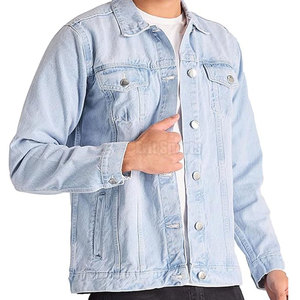 <b>Lightweight</b> Winter Men's Jeans <b>Jacket</b> 100% Cotton Eco-Friendly Breathable Front Stylish Look Long Sleeve Casual Fashion - Product Image 6