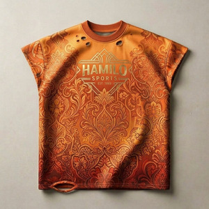 T-shirt de sport pour homme durable avec logo personnalisé en gros, t-shirts de sport pour homme surdimensionnés au meilleur prix - Product Image 2