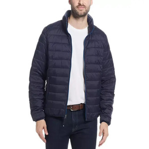 Veste d'hiver rembourrée légère pour homme, 100% polyester, fermeture éclair intégrale, coupe ajustée, résistante à l'eau avec revêtement - Product Image 1