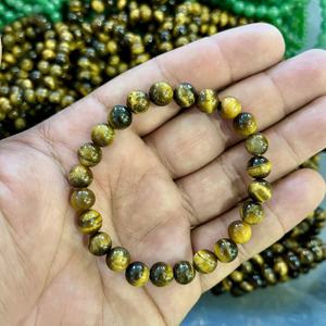 Pulsera de Ojo de Tigre Natural de 8mm, Pulseras de Piedras Preciosas Elásticas, Cristal Curativo, Piedra de Protección, Unisex, Venta al Por Mayor - Product Image 4