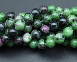 Cuentas redondas de jaspe verde natural, cuentas sueltas de piedras preciosas lisas para pulsera, collar, fabricación de joyería DIY, venta al por mayor - Product Image 2