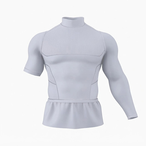Maillots de compression ajustés pour bras gauche avec fixation décontractée – Maillots de compression de football américain pour hommes - Product Image 1