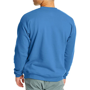 Sweat-shirt à col rond bleu pour homme, manches longues, pull décontracté, doux et confortable, à porter tous les jours, vêtements d'automne et d'hiver, 100% coton - Product Image 6