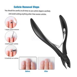 Coupe-cuticules de qualité chirurgicale, poli miroir, en acier inoxydable, coupe-ongles professionnel, outil de pédicure pour éliminer les peaux mortes - Product Image 2