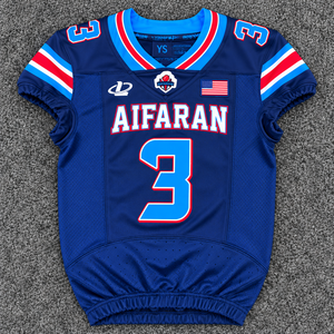 Conjunto de Pantalones y Camiseta de Fútbol Americano Personalizados, Color Azul Marino, para Adultos, Transpirables, con Cuello en V, Uniforme de Equipo, Antibacterianos, Anti-UV, Sin Mangas - Product Image 3