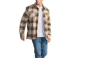 Wholesale Men's Reversible <b>Flannel</b> <b>Jacket</b> Camouflage Patchwork Design Waterproof Breathable Lined Chest Pockets Front - Product Image 5
