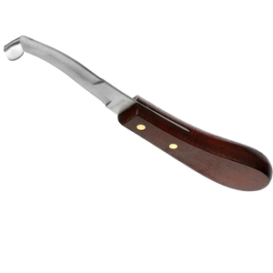 Cortauñas compacto con cuchillas de acero inoxidable, mango de madera, junta reforzada, agarre fuerte, cuchillo para reparar pezuñas, suministros para el cuidado de caballos - Product Image 2