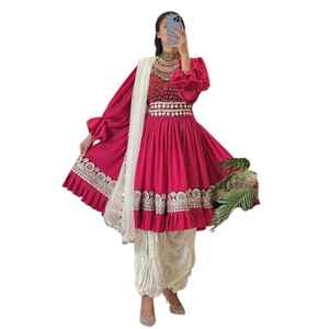 Robe de festival pour femme, style Kuchi afghan, vintage, longue, en dentelle, faite main, brodée, traditionnelle, tribale, lavable, avec boutons, collection 2026 - Product Image 1